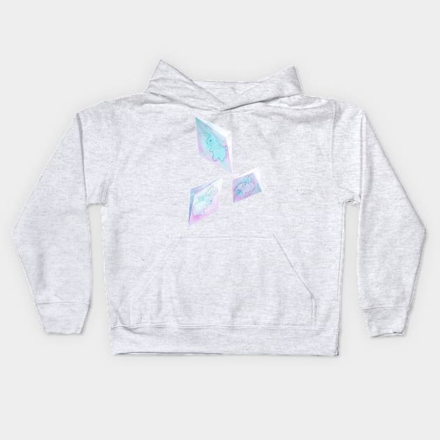 Crystal Bunnies Kids Hoodie by Red Fox